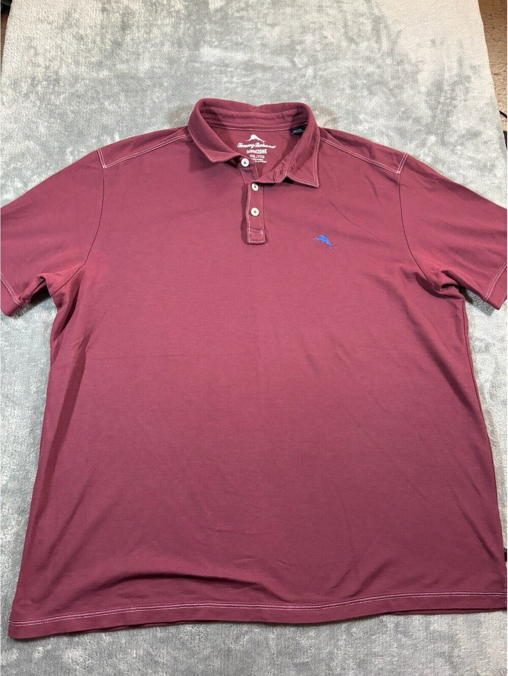 Tommy Bahama IslandZone Polo Shirt Mens 2XL Red Logo Casual Golf Adult Outdoors